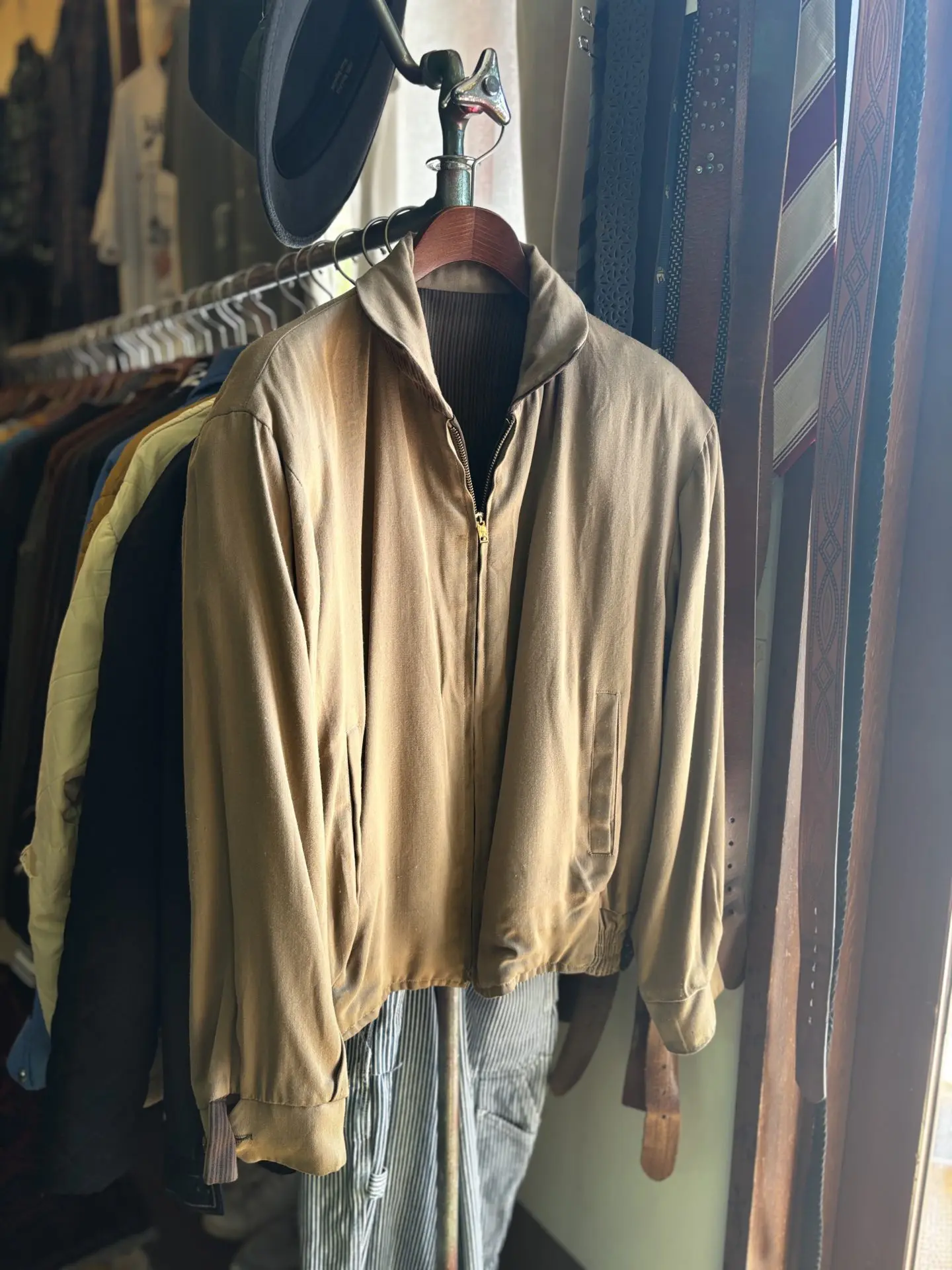 50s レーヨンギャバジンジャケットリバーシブル | USED STORE BUZZIN