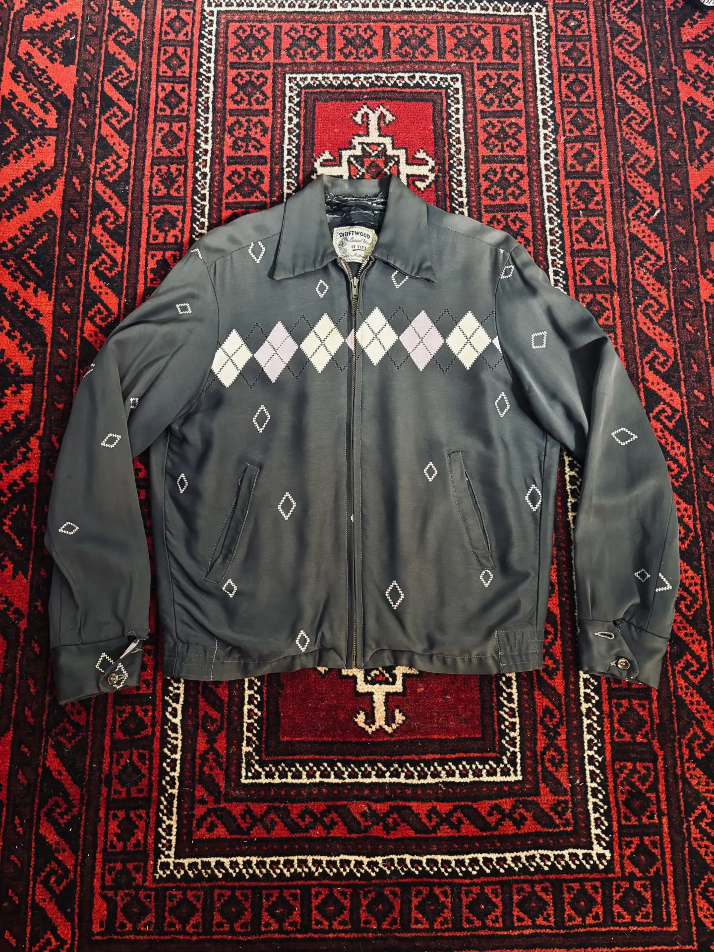 50s レーヨンギャバジンジャケットリバーシブル | USED STORE BUZZIN